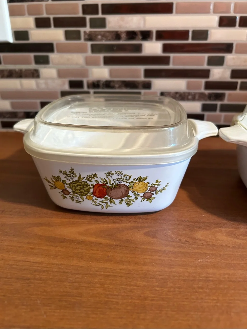 Vintage Corningware Spice of Life Casserole Dish 2.75 Cup- Set of 2 P43-B w/lids
